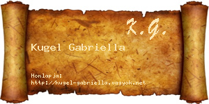 Kugel Gabriella névjegykártya